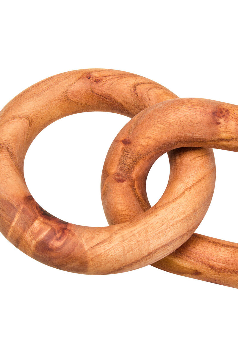 Cato Brown Wood 2 Link Chain Decor