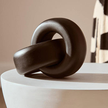 Cato Black Wood Small Knot Decor