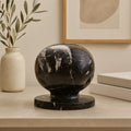 Zoro Black & White Veined Marble Ball Sculpture