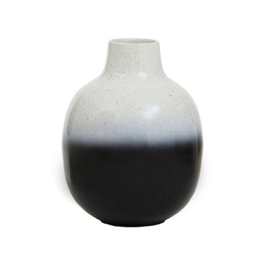 Ramus Small Black & White Ombre Vase