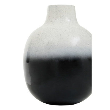 Ramus Small Black & White Ombre Vase