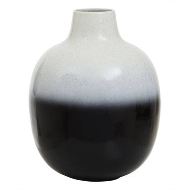 Ramus Large Black & White Ombre Vase
