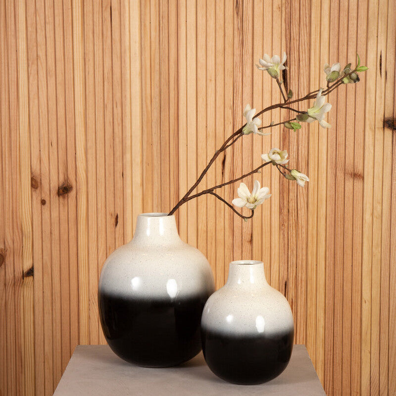Ramus Large Black & White Ombre Vase