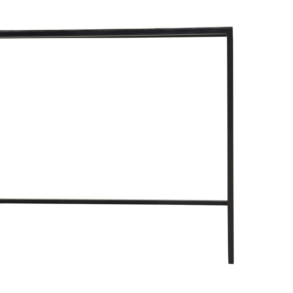 Three Piece Black & White Ombre Coffee Table Set With Slim Metal Frame, Ramus