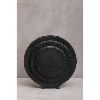 Hapax Round Matt Black Vase