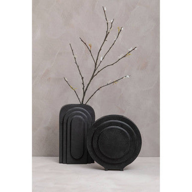 Hapax Round Matt Black Vase