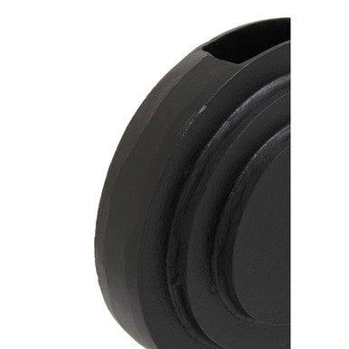 Hapax Round Matt Black Vase