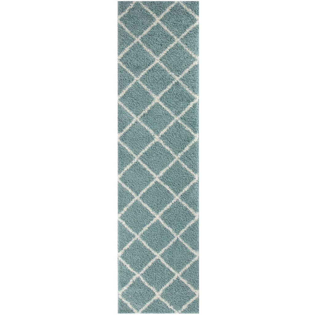 Moroccan Duck Egg Blue Shaggy Rug