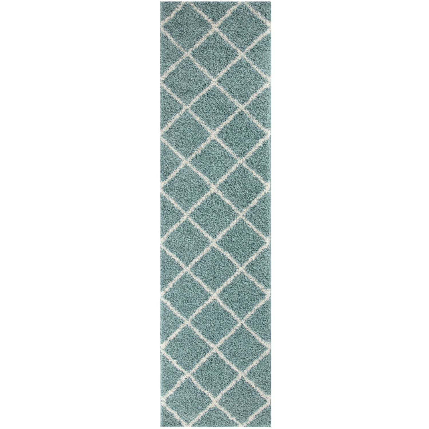 Moroccan Duck Egg Blue Shaggy Rug