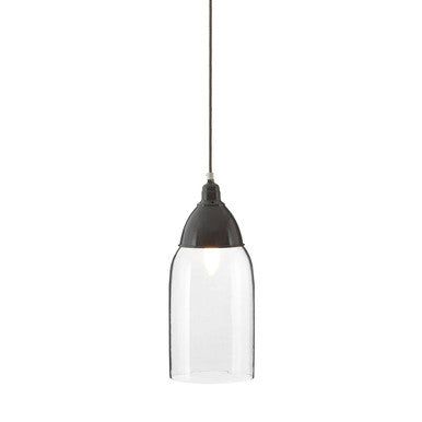 Oslo Grey Glass & Iron Pendant Light