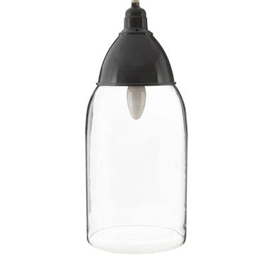 Oslo Grey Glass & Iron Pendant Light