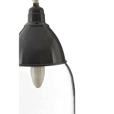 Oslo Grey Glass & Iron Pendant Light
