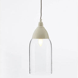 Oslo White Glass & Iron Pendant Light