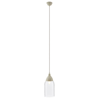 Oslo White Glass & Iron Pendant Light