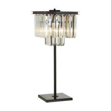 Kensington Townhouse Iron & Crystal Table Lamp