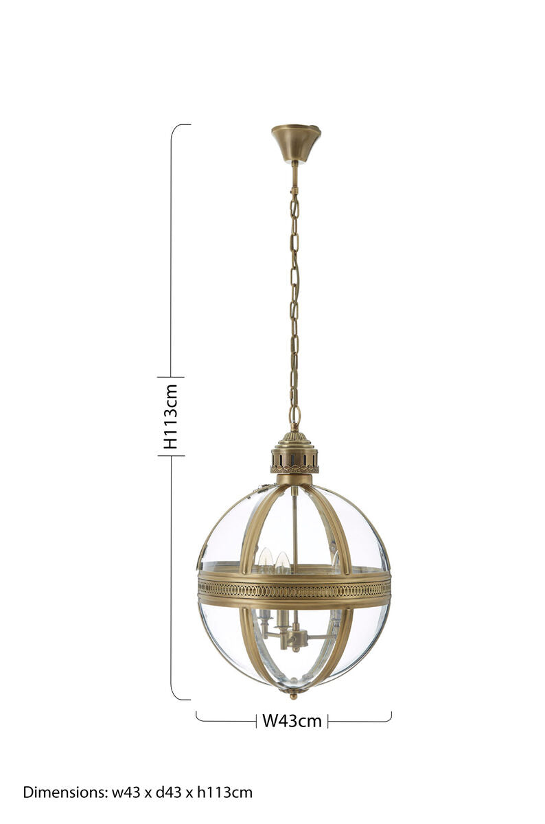 Hampstead Brass Pendant Light