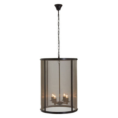 Hampstead Black Large Pendant Light With Hints Of Gold