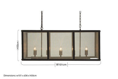 Hampstead Black Wide Pendant Light With Hints Of Gold
