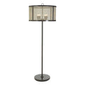 Hampstead Black Floor Lamp With Gauze Shade