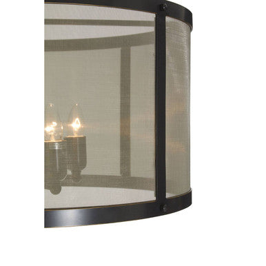 Hampstead Black Floor Lamp With Gauze Shade