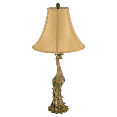 Peacock Beige Table Lamp