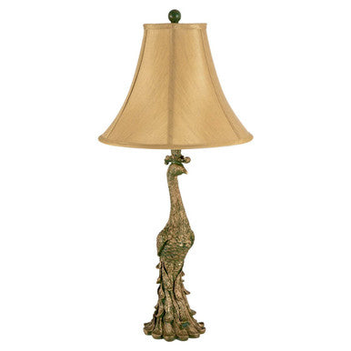 Peacock Beige Table Lamp