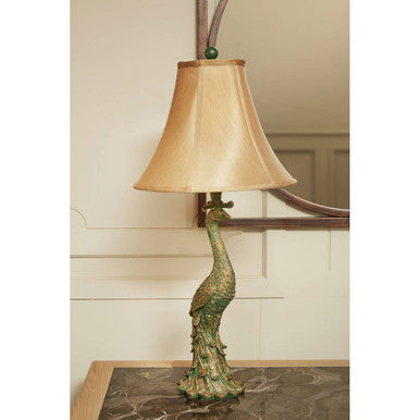 Peacock Beige Table Lamp