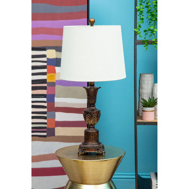 Pembroke Linen White Table Lamp