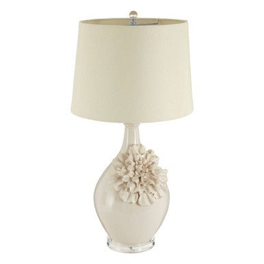 Padma Ceramic Cream Contemporary Table Lamp