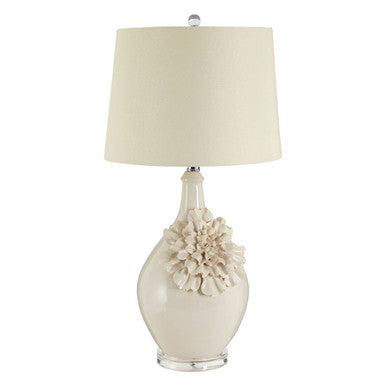 Padma Ceramic Cream Contemporary Table Lamp