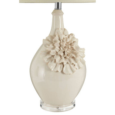 Padma Ceramic Cream Contemporary Table Lamp
