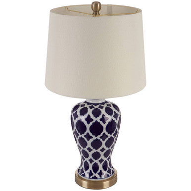 Paloma Fabric White Table Lamp