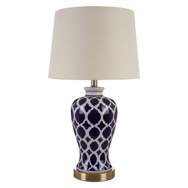 Paloma Fabric White Table Lamp