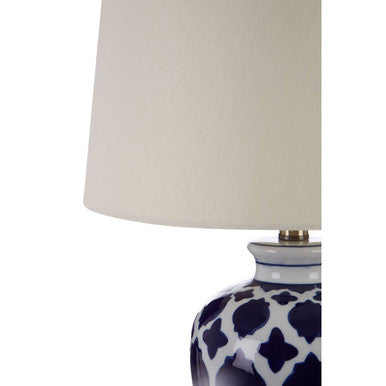 Paloma Fabric White Table Lamp