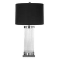 Lily Glass Black Table Lamp