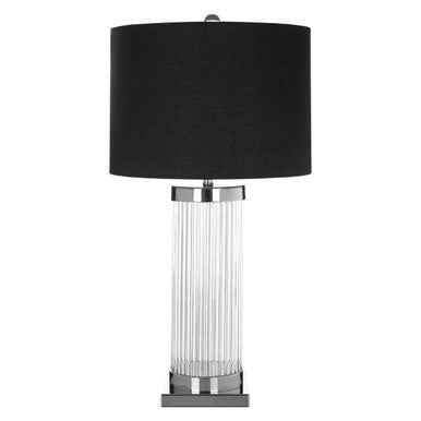 Lily Glass Black Table Lamp
