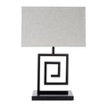 Lupita Fabric Matte Black Modern Table Lamp