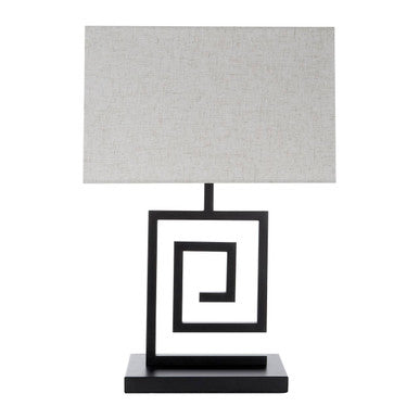 Lupita Fabric Matte Black Modern Table Lamp