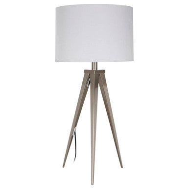 Livia Fabric White Contemporary Table Lamp