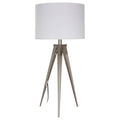 Livia Fabric White Contemporary Table Lamp