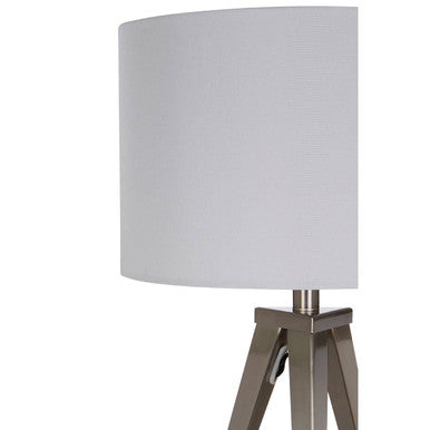 Livia Fabric White Contemporary Table Lamp
