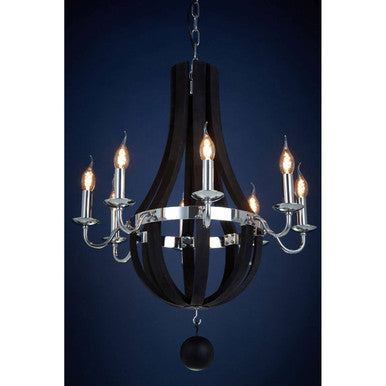 Kensington Townhouse Curved Glass Black Contemporary Chandelier