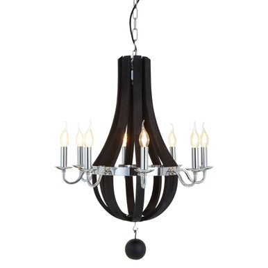 Kensington Townhouse Curved Glass Black Contemporary Chandelier