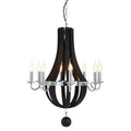 Kensington Townhouse Curved Glass Black Contemporary Chandelier