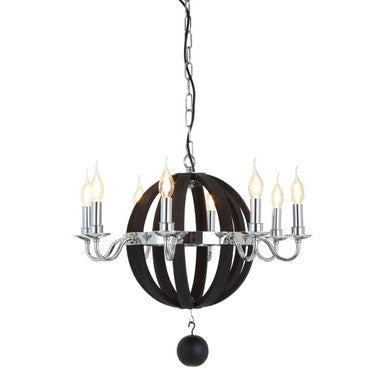 Kensington Townhouse Rounded Black Contemporary Chandelier