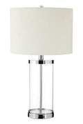 Franklyn Glass Table Lamp With Cream Shade