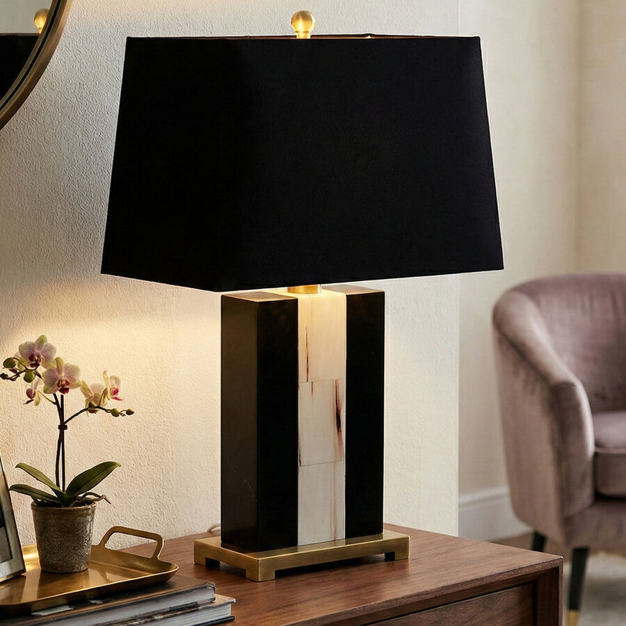 Hoxton Fabric Black Contemporary Table Lamp