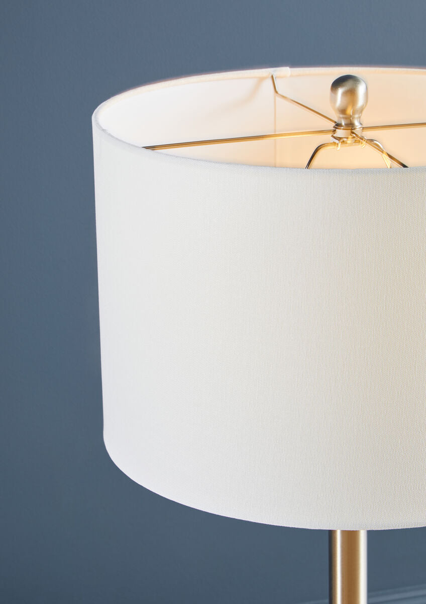 Portobello Silver Mid-Century Table Lamp