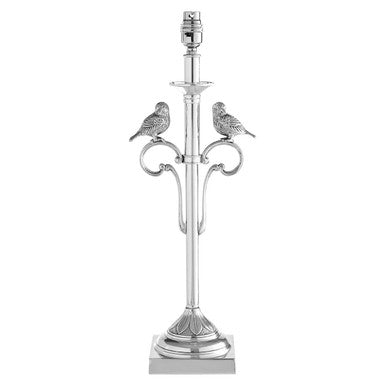 Aviary Antique Silver Table Lamp Base