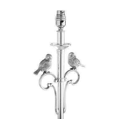 Aviary Antique Silver Table Lamp Base